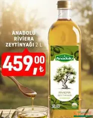 TARIM KREDİ ANADOLU RİVİERA ZEYTİNYAĞI 2 L fiyat ve kampanya bilgisi